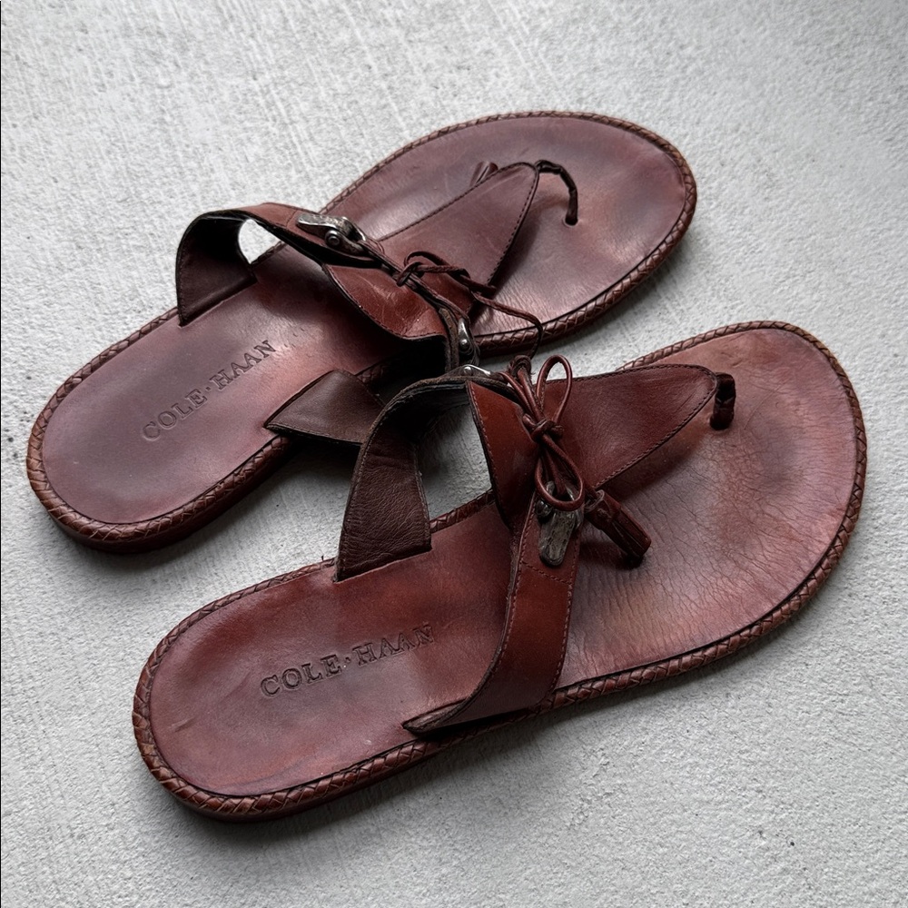 Cole Haan Brown Leather Sandals size 9 - Picture 3 of 10